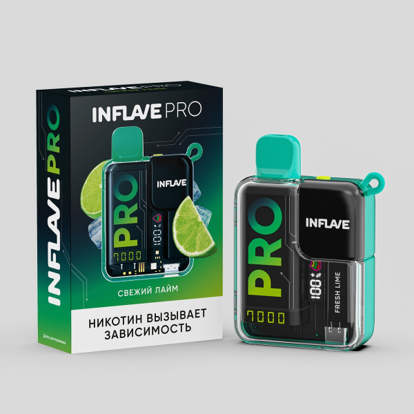 Электронка Inflave Pro Свежий Лайм (7000 Затяжек) в Сыктывкаре