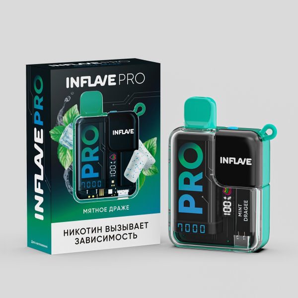 Электронка Inflave Pro Мятное Драже (7000 Затяжек) в Сыктывкаре