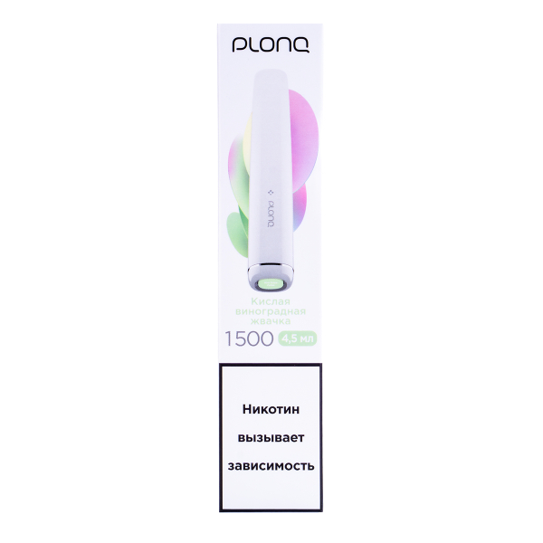 Электронка Plonq Plus Виноградная Жвачка (1500 Затяжек) 20 Мг в Сыктывкаре