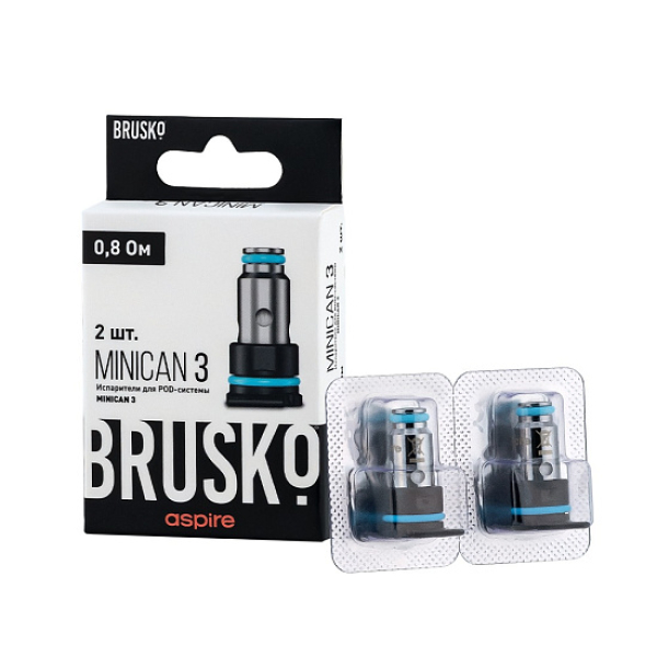 Испаритель Brusko Minican, 3, Af Mesh Coil, 0.8 Ом, Упак. 2 Шт в Сыктывкаре