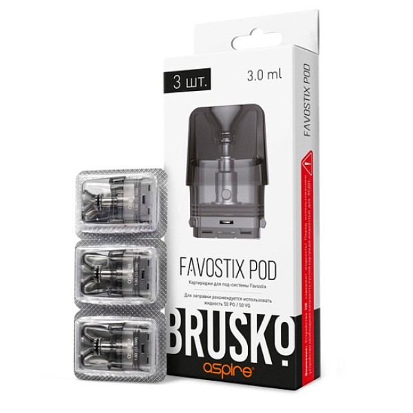 Сменный Картридж Brusko Favostix 0.6 Ом, Упак. 3 Шт в Сыктывкаре