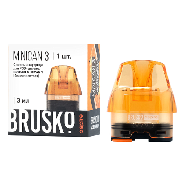 Сменный Картридж Brusko Minican 3, (Оранжевый), 3 Мл, Упак. 1 Шт в Сыктывкаре