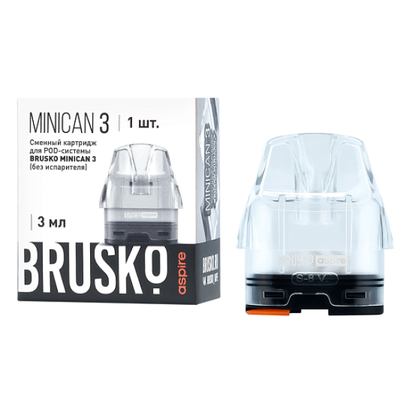 Сменный Картридж Brusko Minican 3, (Прозрачный), 3 Мл, Упак. 1 Шт в Сыктывкаре