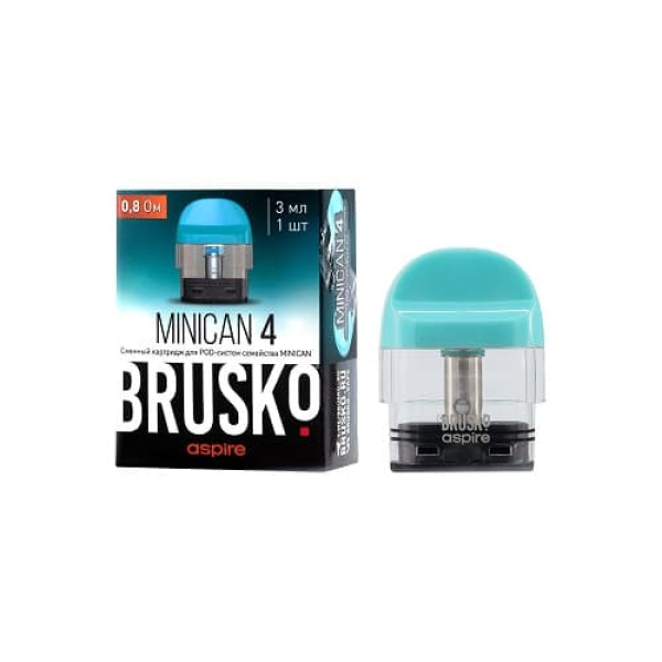 Сменный Картридж Brusko Minican 4 (3Мл) 0,8 Ом, Упак. 1 Шт голубой в Сыктывкаре