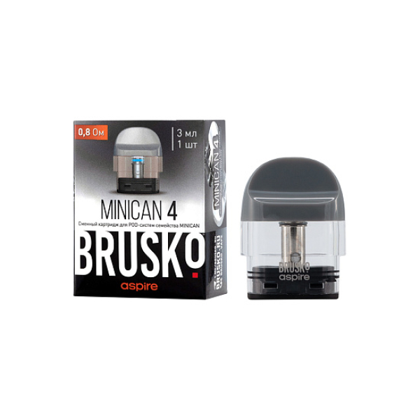 Сменный Картридж Brusko Minican 4 (3Мл) 0,8 Ом, Упак. 1 Шт серый в Сыктывкаре