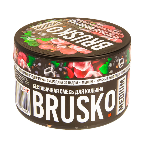 Смесь Brusko Medium Красный Виноград И Чёрная Смородина Со Льдом  250 гр в Сыктывкаре