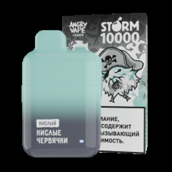 Электронка Angry Vape  Storm Кислые Червячки 10000 затяжек в Сыктывкаре