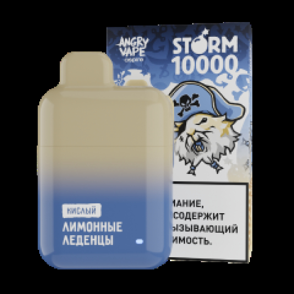 Электронка Angry Vape  Storm Лимонные Леденцы 10000 затяжек в Сыктывкаре