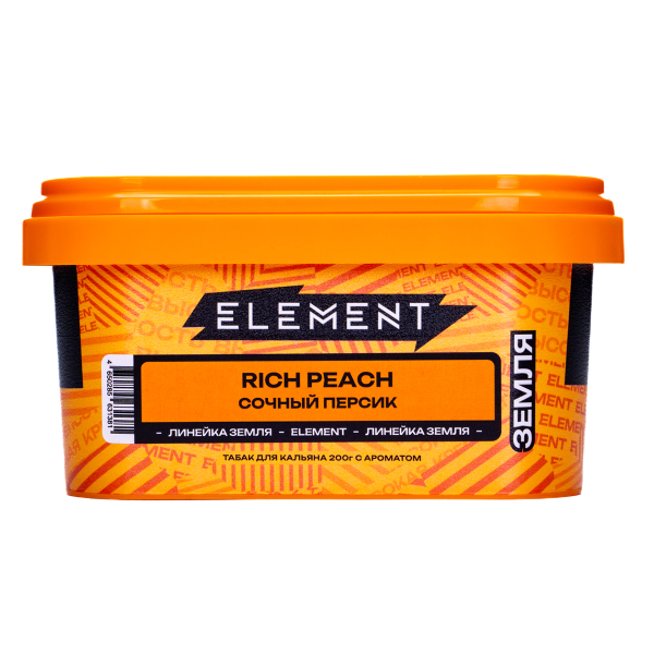 Табак Element Земля Rich Peach 200 грамм в Сыктывкаре
