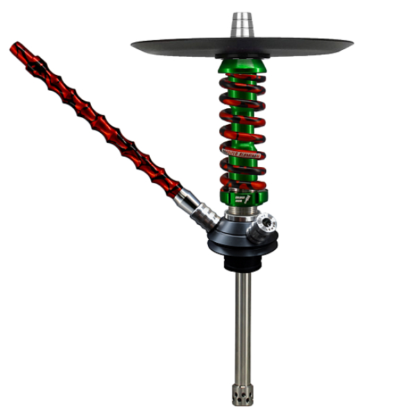 Кальян Mamay Customs Coilovers Micro Зеленый Красный Сплеш  в Сыктывкаре