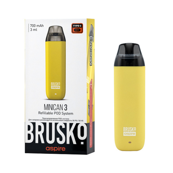 POD-система Brusko Minican 3 Жёлтый в Сыктывкаре