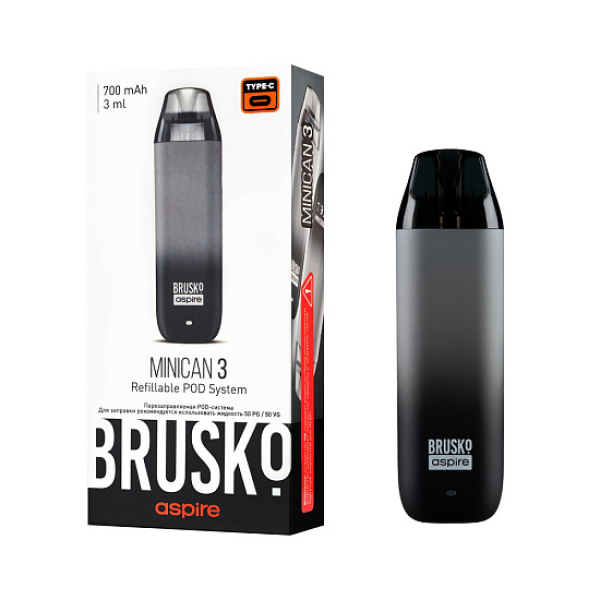 POD-система Brusko Minican 3 черный,серый в Сыктывкаре