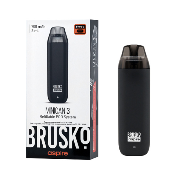 POD-система Brusko Minican 3 Чёрный в Сыктывкаре