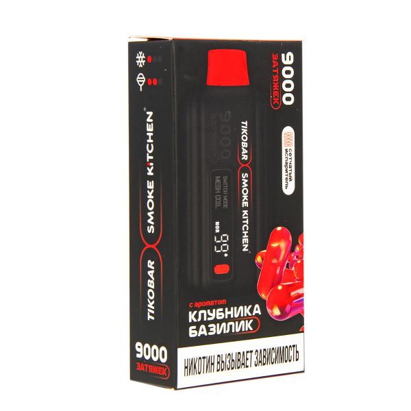Электронка Tikobar X Smoke Kitchen Solo Клубника Базилик 9000 тяг в Сыктывкаре