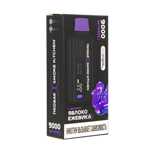 Электронка Tikobar X Smoke Kitchen Solo Яблоко Ежевика 9000 тяг в Сыктывкаре