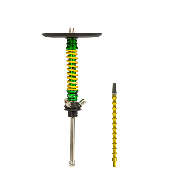 Кальян Mamay Customs Coilovers Mini Зелёный Сплеш Золотой в Сыктывкаре