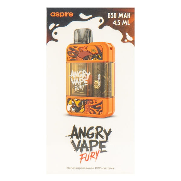 POD-система Brusko Angry Vape Fury 650 Mah Оранжевый в Сыктывкаре