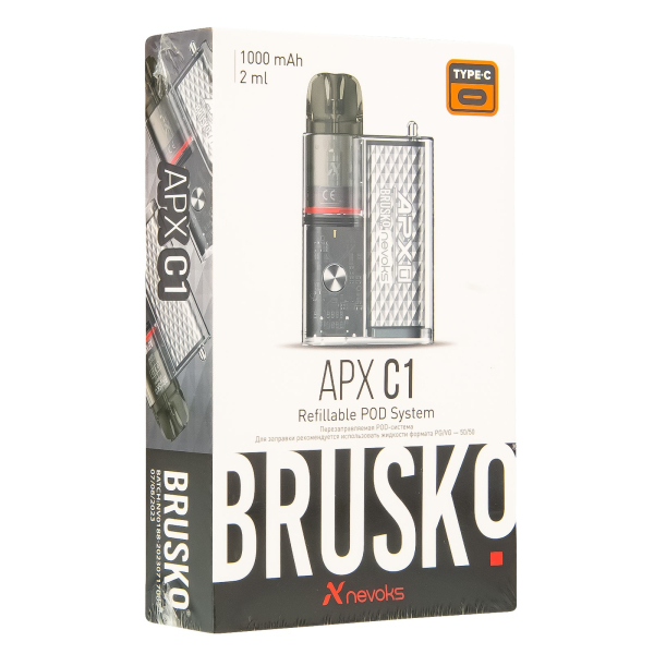 POD-система Brusko Apx C1 Серебристый Кристалл в Сыктывкаре