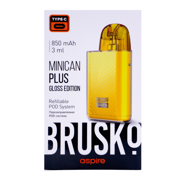 POD-система Brusko Minican Plus Gloss Edition Жёлтый в Сыктывкаре