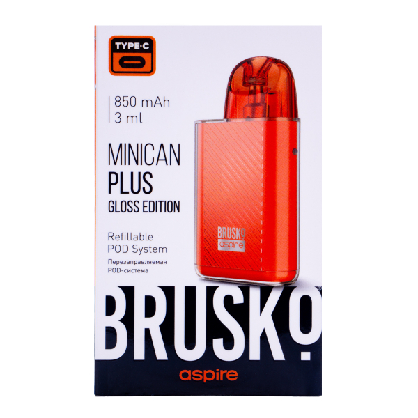 POD-система Brusko Minican Plus Gloss Edition Красный в Сыктывкаре