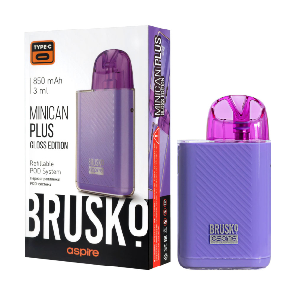 POD-система Brusko Minican Plus Gloss Edition Фиолетовый в Сыктывкаре