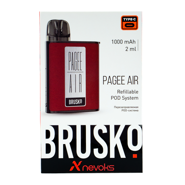 POD-система Brusko Pagee Air Crimson Red Красный в Сыктывкаре
