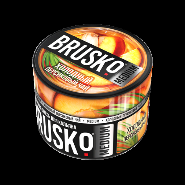 Бестабачная смесь Brusko Холодный Персиковый Чай Medium 50 грамм в Сыктывкаре
