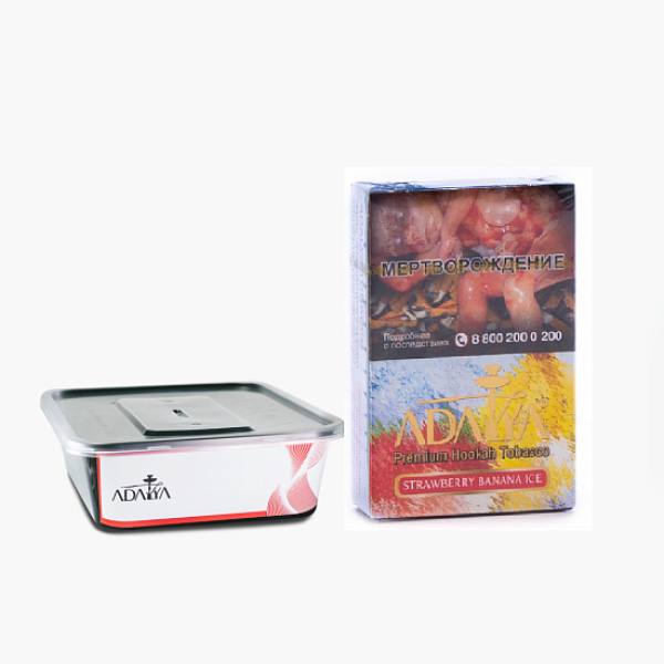 Табак Adalya Strawberry Banana Ice Клубника Банан Лёд 200 грамм в Сыктывкаре