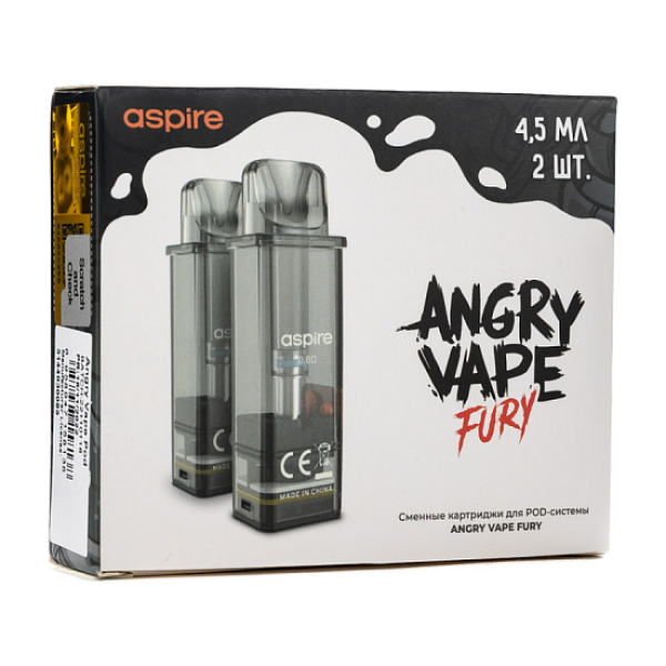 Картридж Angry Vape Fury 45 мл 0.8 Ом ( 2 шт.) в Сыктывкаре