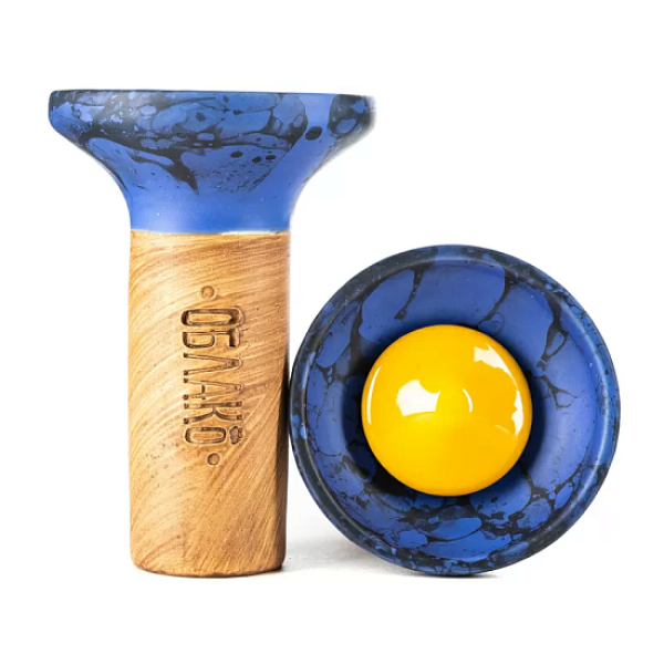 Чаша Облако Flow Yellow On Blue Black Marble в Сыктывкаре