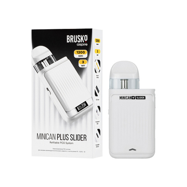 POD-система Brusko Minican      Plus Slider Белый в Сыктывкаре