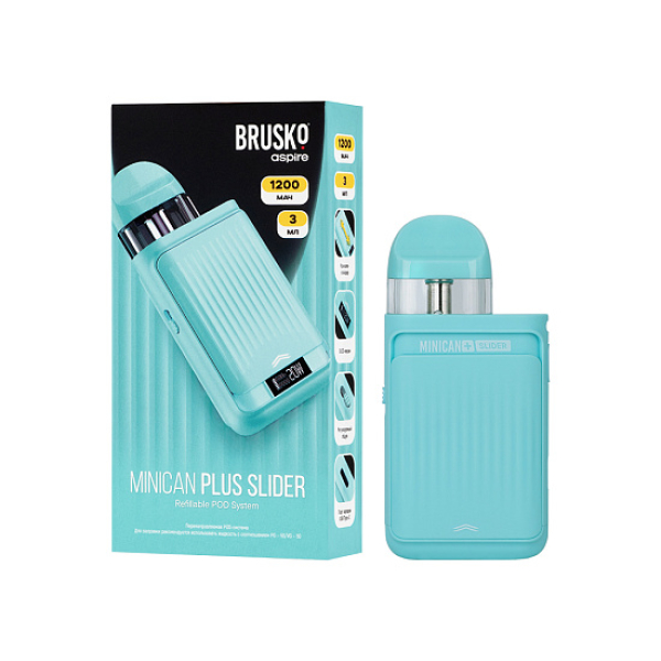 POD-система Brusko Minican      Plus Slider Бирюзовый в Сыктывкаре