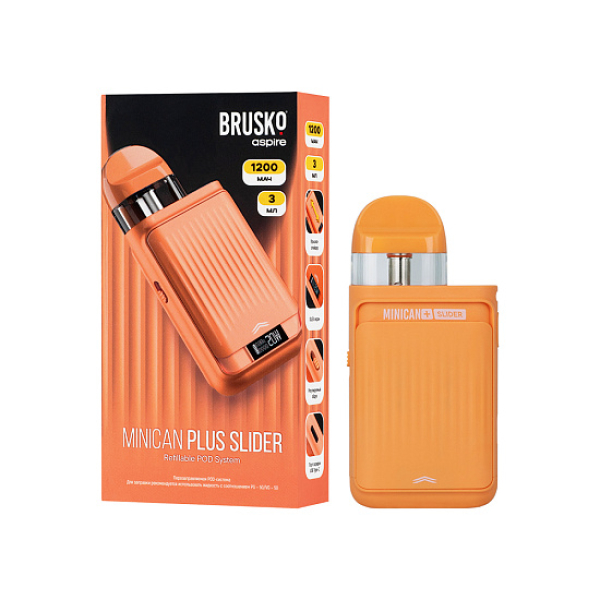 POD-система Brusko Minican      Plus Slider Оранжевый в Сыктывкаре