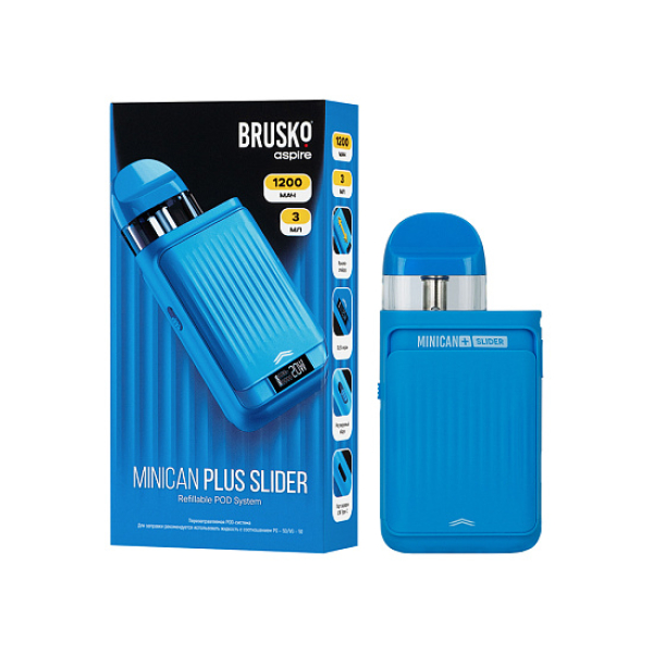 POD-система Brusko Minican      Plus Slider Синий в Сыктывкаре