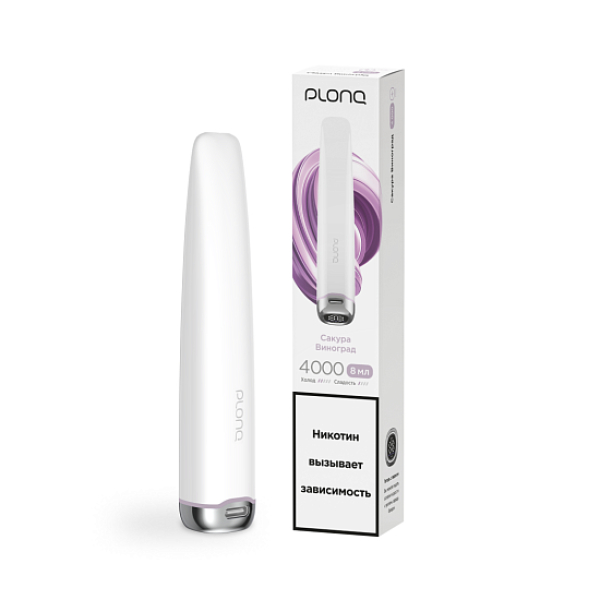 Электронка Plonq Plus Pro Сакура Виноград 4000 затяжек в Сыктывкаре