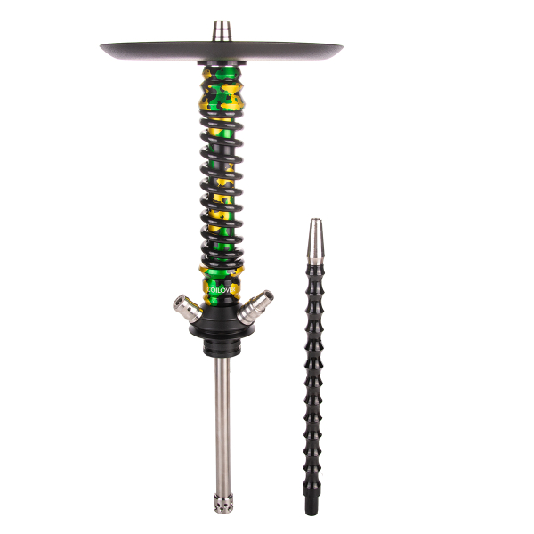 Кальян Mamay Customs Coilover Mini   Зелёный/золотой Камуфляж Черный в Сыктывкаре