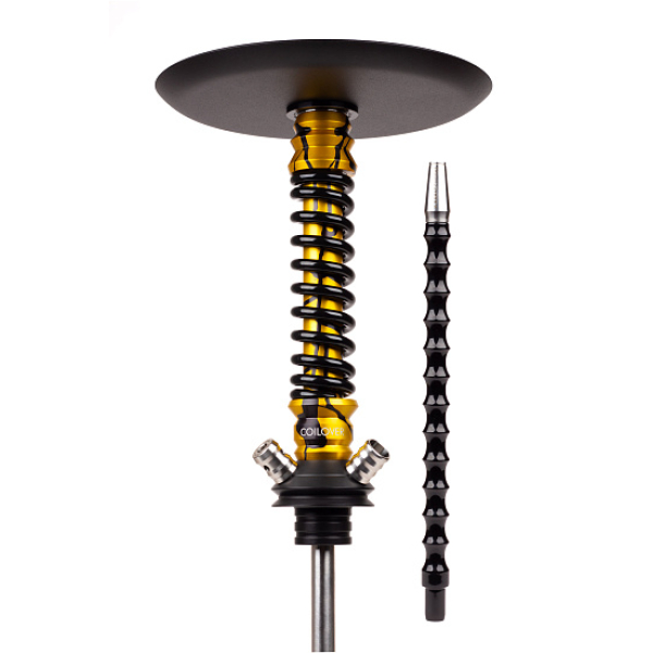 Кальян Mamay Customs Coilovers Mini Anod Gold Splash Черный Глянец в Сыктывкаре