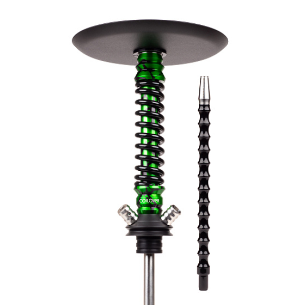 Кальян Mamay Customs Coilovers Mini Anod Green Splash Черный Глянец в Сыктывкаре