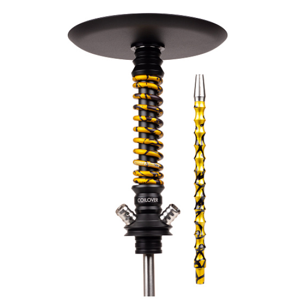 Кальян Mamay Customs Coilovers Mini Anod Черный Матовый Gold Splash в Сыктывкаре