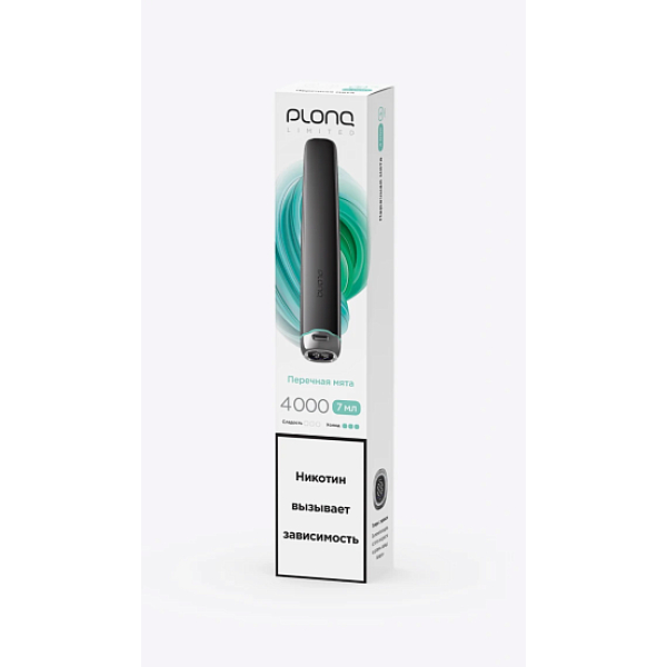 Электронка Plonq Plus Pro Black Перечная Мята 4000 затяжек в Сыктывкаре