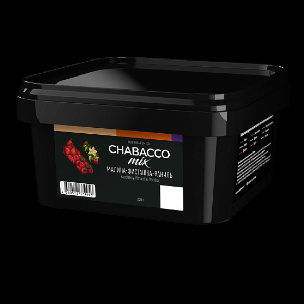 Бестабачная смесь Chabacco Mix Raspberry Pistachio Vanilla Малина Фисташка Ваниль Medium 200 грамм в Сыктывкаре