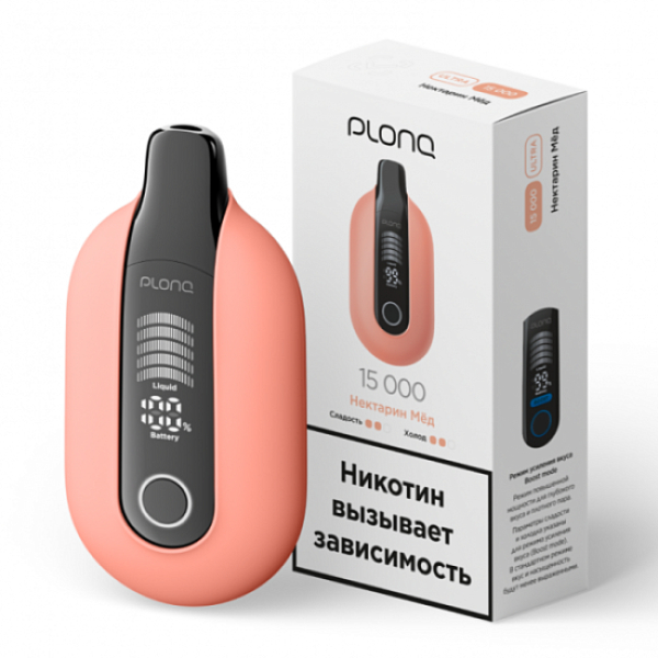 Электронная сигарета Plonq Ultra Нектарин Мёд 12000 затяжек в Сыктывкаре